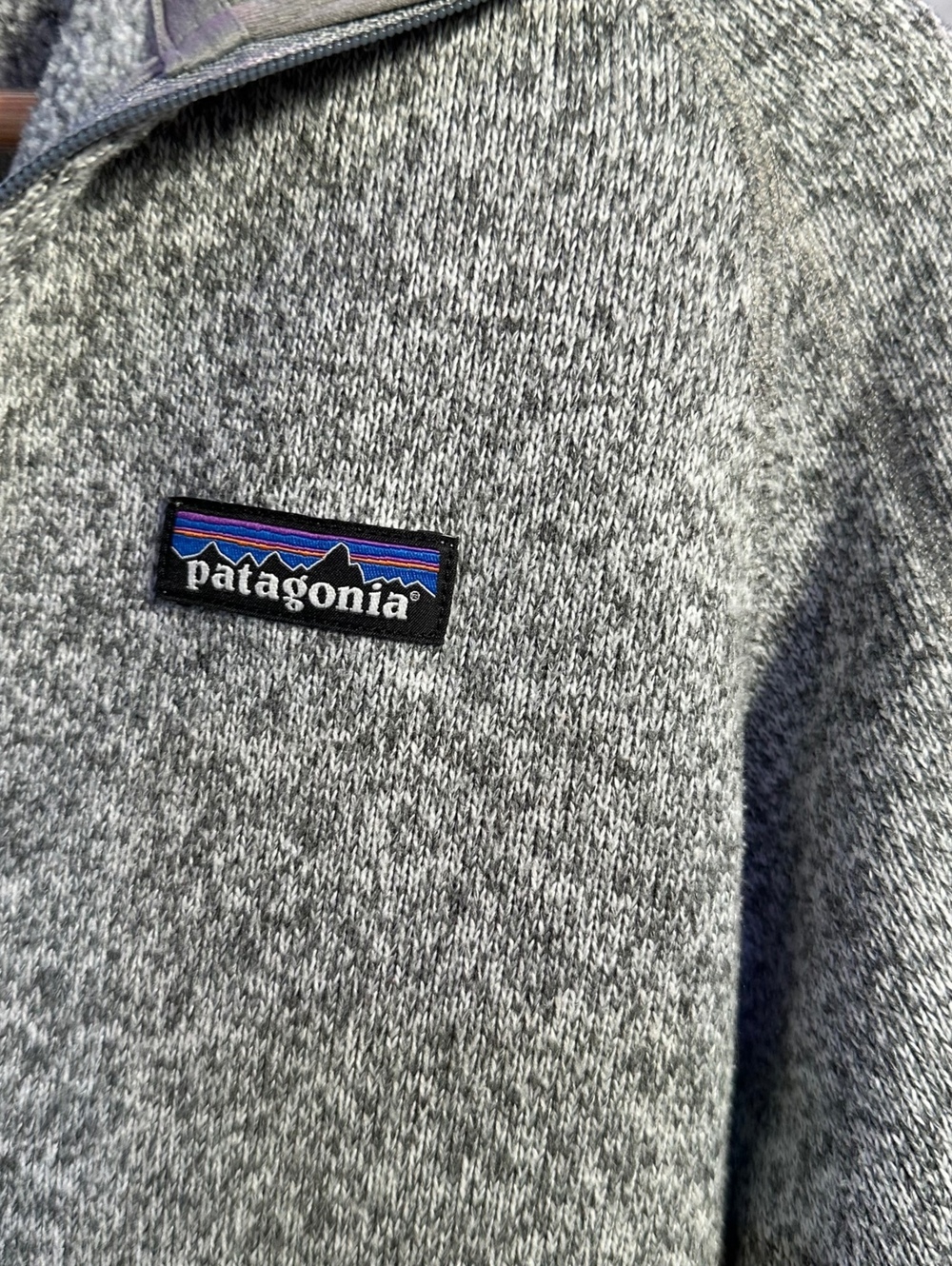 Patagonia M Fleece Pullover Women's Gray Sweater Knit Quarter Zip Fleece Outdoor - Picture 6 of 9